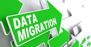 Data migration green arrow