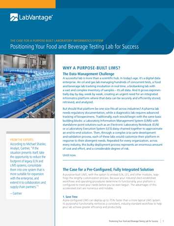 Positioning Your Food and Beverage Testing Lab for Success